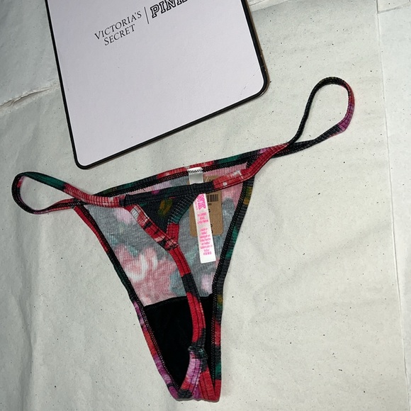 PINK Victoria’s Secret Cotton V-STRING THONG Panty XL - Picture 8 of 13